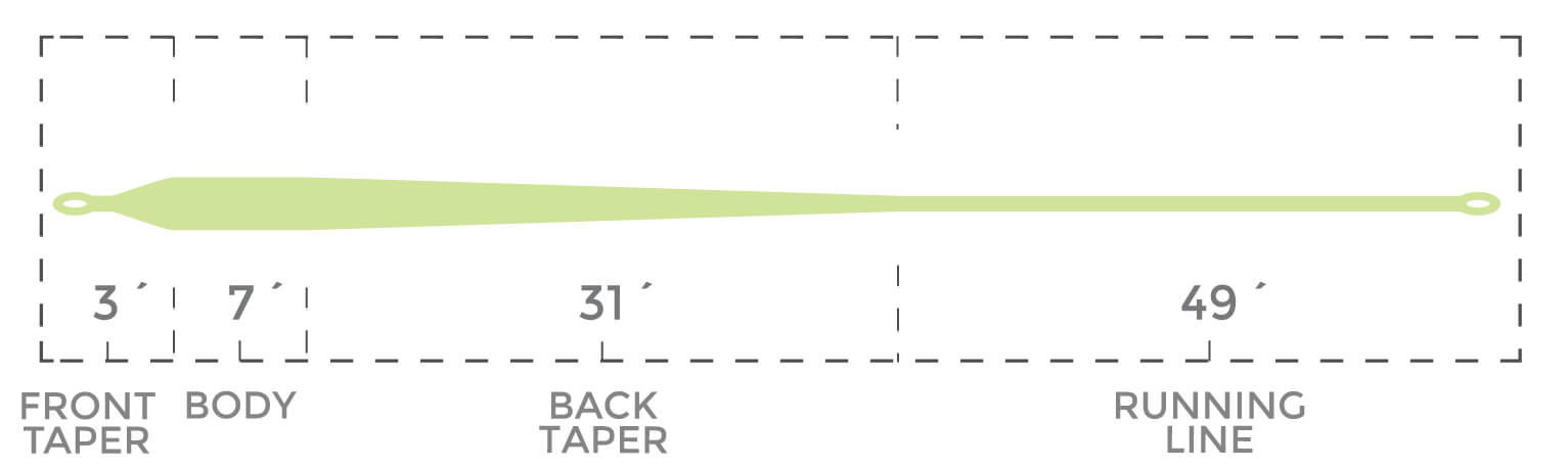 Tarpon Taper Tropic Plus Series Taper Chart 